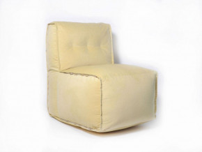 Прямое модульное бескаркасное кресло Комфорт (Желтый велюр) в Нижнем Тагиле - nizhnij-tagil.germes-mebel.ru | фото